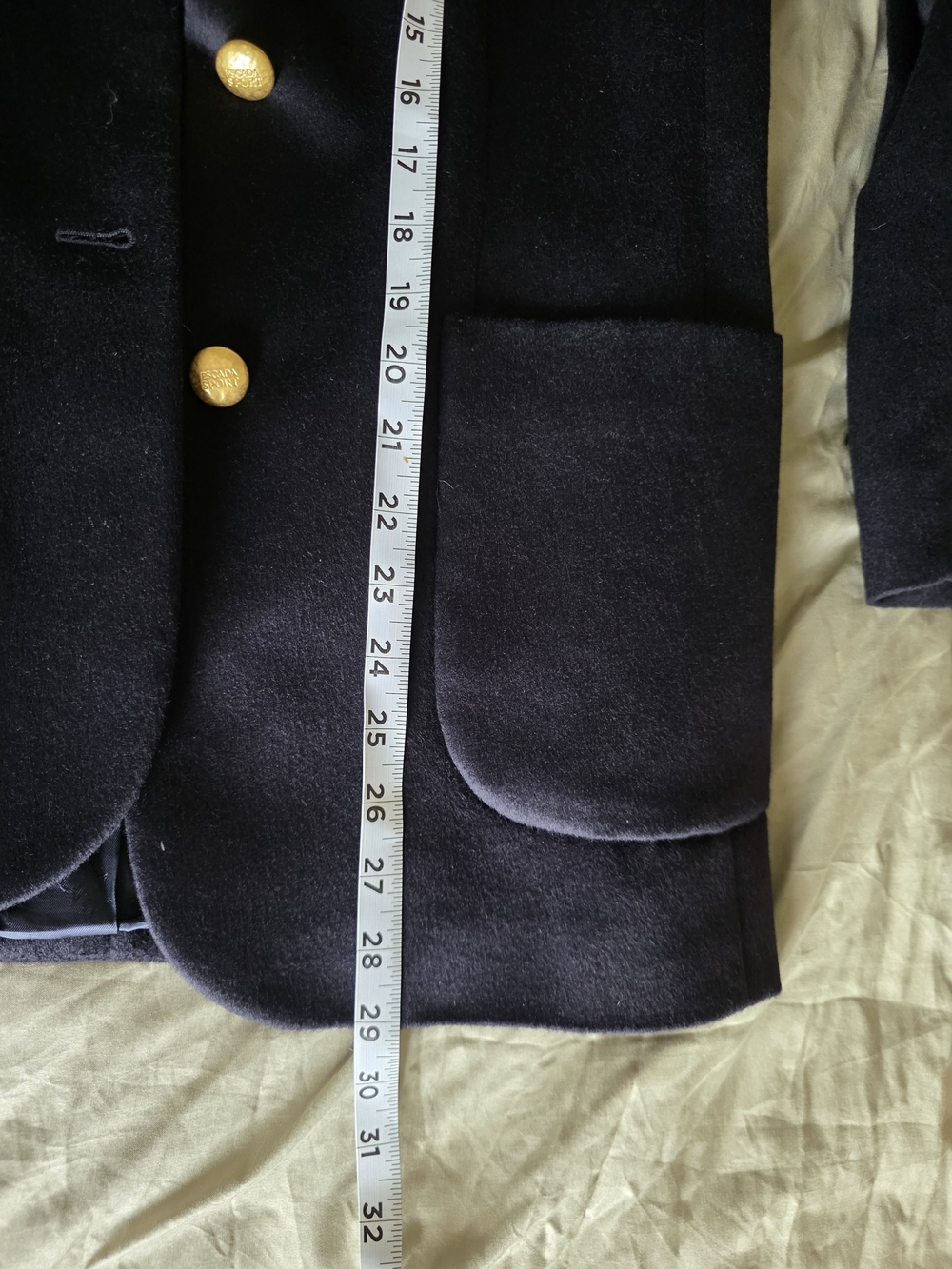 Escada Sport Black Virgin Wool Gold Button Blazer Jacket Size 36 Made In Germany - Picture 10 of 11